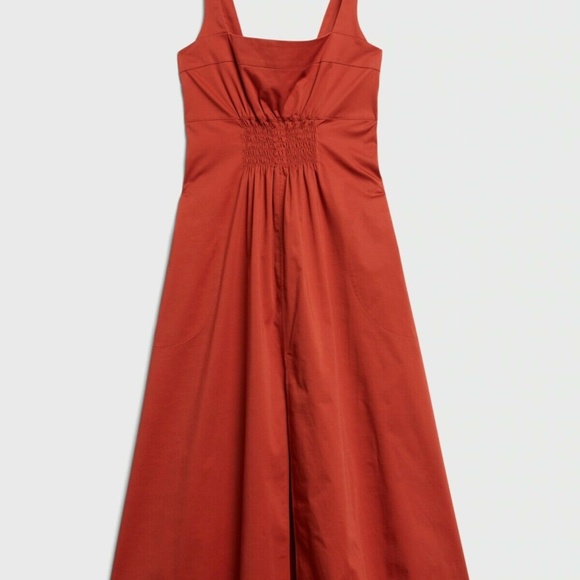 NEW WITH TAGS Banana Republic x Harbison Rust Colored Midi Sleeveless Dress - Picture 4 of 5